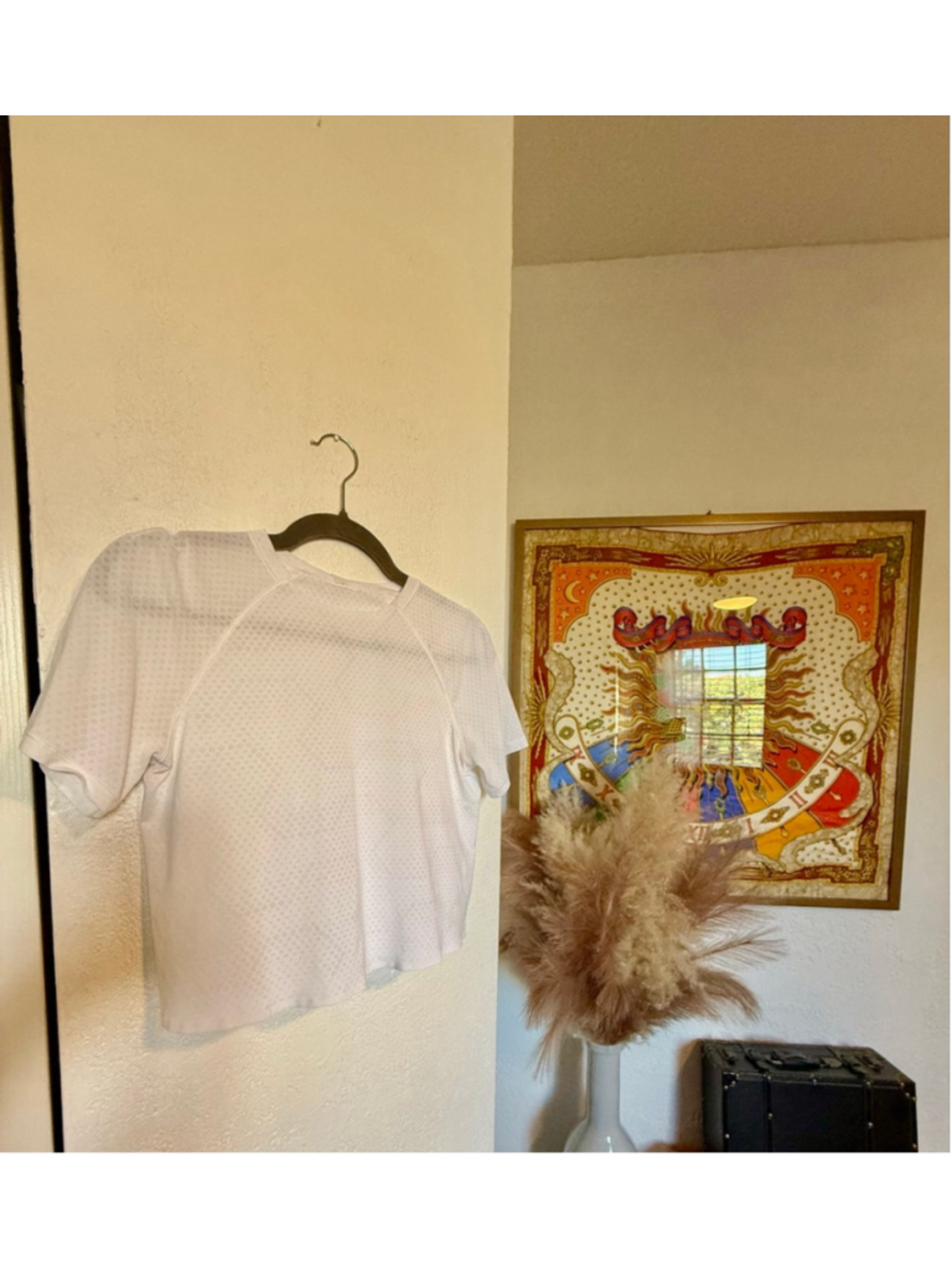 Preowned, Lululemon fast and free race length mesh T-shirt, white, size 2.